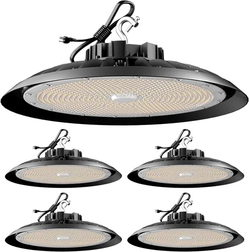 Vista 9 de Luces LED inteligentes de 200 W con controlador inteligente que admiten modo normal y modo de sensor de movimiento (ahorro de energía), luces UFO
