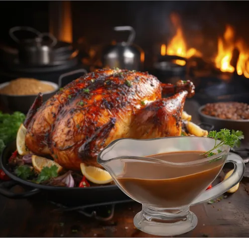Vista 3 de HIC Kitchen Bote de Salsa de Vidrio, Capacidad de 9 Onzas con Pico Sin Goteo y Mango Cómodo para Salsa, Au Jus, Aderezo, Comidas Festivas