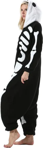 Vista 5 de DarkCom Pijama de una pieza de animal para mujer y hombre, disfraz de Halloween, ropa de dormir de Navidad