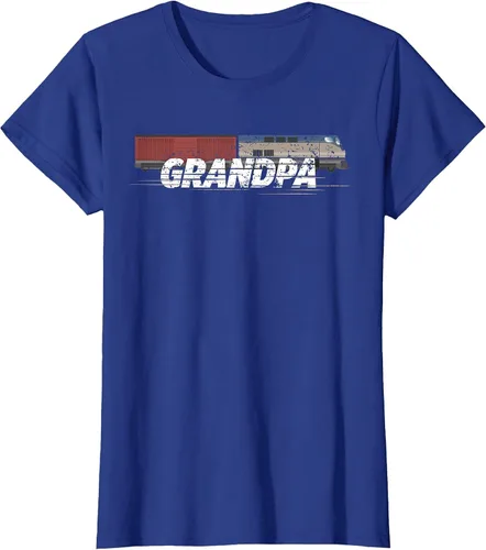 Vista 47 de RC Model Train Shirt Grandpa Train Boxcar HO Scale T-Shirt Negro