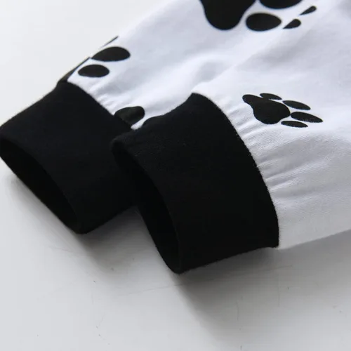 Vista 27 de Conjunto de 3 piezas de ropa de bebé recién nacido con estampado de manga larga + pantalones + sombrero