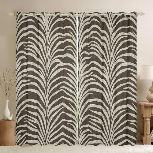 Vista 17 de Feelyou Cortinas de ventana de leopardo para decoración de dormitorio, cortina de guepardo africano, diseño de leopardo arcoíris, cortinas de Multi