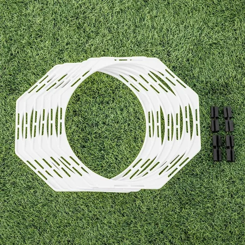 Vista 9 de FORZA Anillos octa de entrenamiento de agilidad [Pack de 6] Equipo de entrenamiento de fútbol Juego de anillos de agilidad multideporte Equipo
