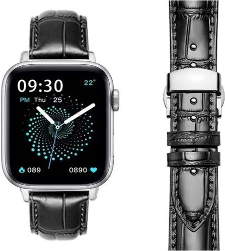 Vista 13 de Moran - Correas de cuero compatibles con Apple Watch Band 1.929 in 1.772 in 1.732 in 1.654 in 1.614 in 1.575 in 1.496 in, correa de cuero de oveja