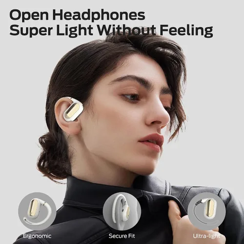 Vista 2 de Monster Open Ear AC322, auriculares Bluetooth 5.4, vida útil de batería de 36H, IPX5 resistente al agua, comunicación clara, diseño ergonómico
