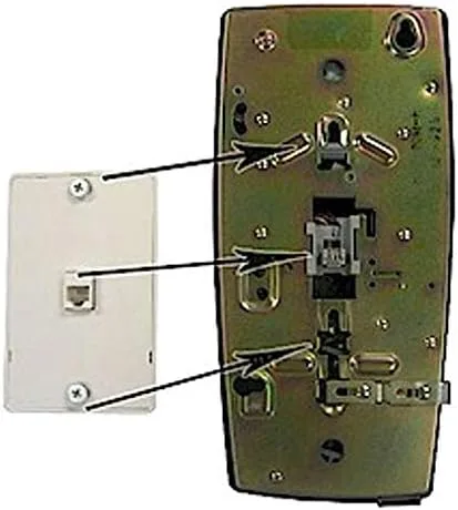 Vista 4 de Teléfono de pared industrial con dialpad y placa de pared - ASH/Beige by HQTelecom