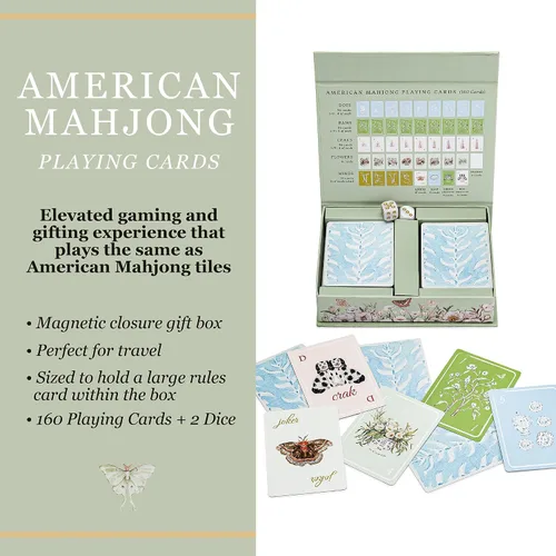 Vista 2 de Hootenanny Games American Mahjong Juego de cartas, Amanda Norman Artwork