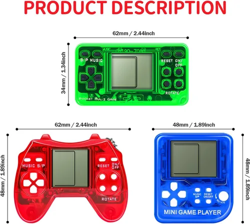 Vista 4 de SSRMX 12 piezas de recuerdos de fiesta de videojuegos para niños, llavero de videojuegos de arcade, suministros de fiesta de videojuegos