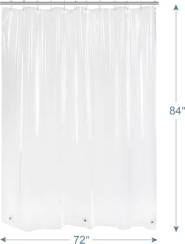 Vista 5 de AmazerBath Forro transparente para cortina de ducha de 72 x 84 pulgadas y 2 cepillos limpiadores de botellas