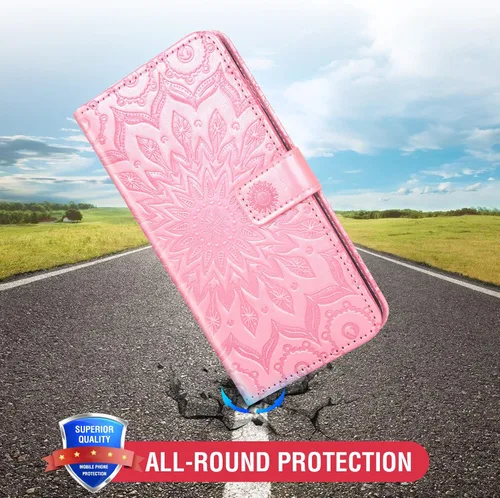 Vista 7 de Funda de teléfono para LG K30 2018 5.3/Premier Pro LTE/Phoenix Plus/Harmony 2/K10/Xpression cartera con protector de pantalla de vidrio templado Oro