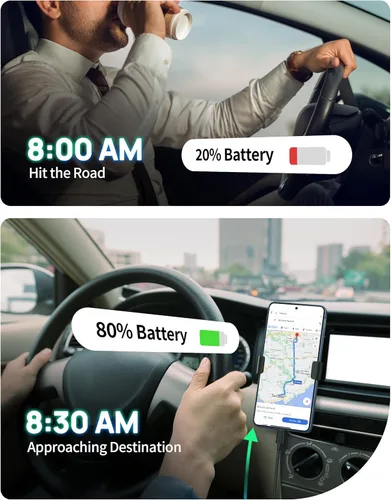 Vista 6 de Cargador de coche tipo C súper rápido de 67 W y 3 puertos USB C para Samsung Galaxy S25 S24 S23 S22 S21 Ultra, iPhone 17/Air/16/15 Pro Max, Android