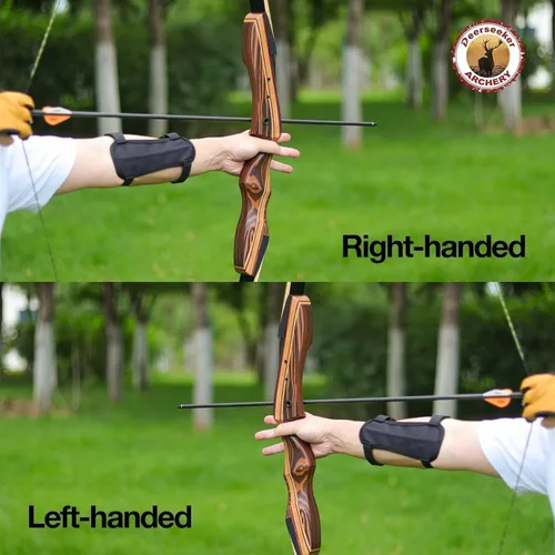 Vista 4 de Deerseeker Archery 62" Takedown Recurve Bow Set with Right Hand & Left-Handed Riser Laminated Limbs 20-60 lbs for Adults & Youth, Archery Practice &