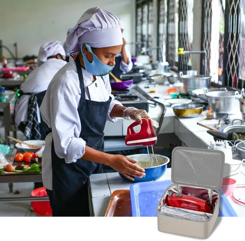 Vista 7 de Bolsa de transporte para batidora de mano digital para batidoras de mano KitchenAid 5/6/7/9 Ultra Power Speed, estuche de almacenamiento de viaje