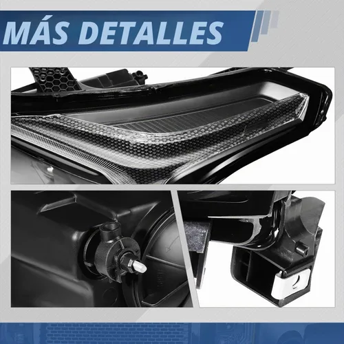 Vista 6 de Auto Dynasty Conjunto de faros LED DRL compatible con GMC Yukon XL 2015-2020, reemplazo de faros delanteros de haz bajo con proyector con luces LED