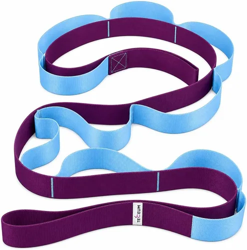 Vista 15 de TECEUM Stretching Strap with 10 Loops for Physical Therapy & Rehab Non-Elastic Yoga Stretch Band for Hamstring, Leg, Hip & Knee Rehab, Pilates