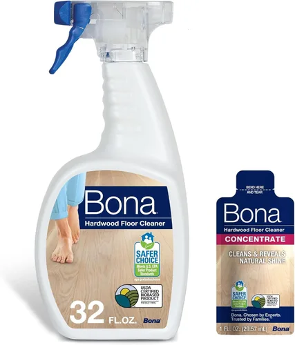 Vista 12 de Bona® Spray limpiador de pisos de madera dura, 32 onzas líquidas, madera de cedro, incluye botella llena + recambio de concentrado para limpieza