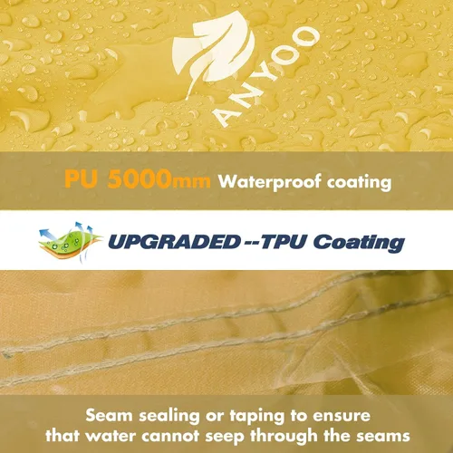 Vista 3 de Anyoo Poncho de lluvia con capucha, impermeable, ligero, para hombres, mujeres y adultos, con bolsillo para senderismo, camping, actividades al aire