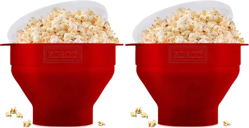 Vista 25 de El Fabricador de Palomitas de Maíz Original Korcci de Silicona para Microondas, Fabricador de Palomitas para Microondas, Tazón Plegable para Hacer