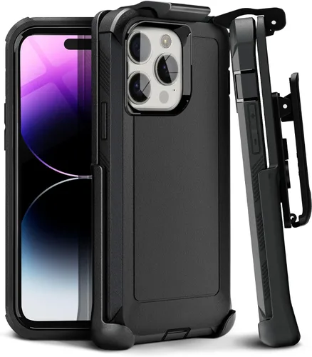 Vista 13 de MOTIVE Funda diseñada para iPhone 13 con clip para cinturón, funda resistente de grado militar, funda de protección resistente para hombres, diseño