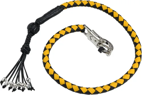Vista 8 de Biker Whip - Látigo para motocicleta de 36 pulgadas, accesorios de manillar para motocicleta, látigos trenzados de cuero genuino para motocicletas