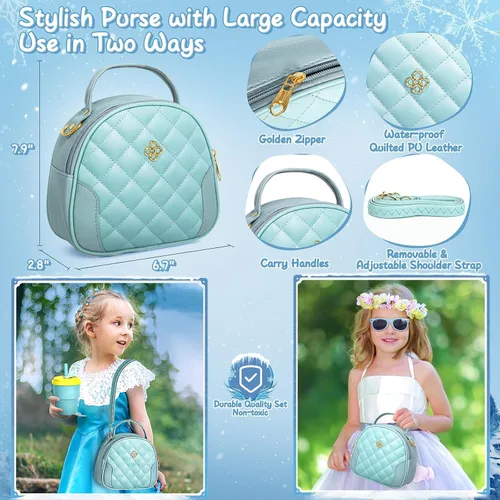 Vista 3 de Hohosunlar Bolso de regalo para niña de 3, 4, 5, 6, 7, 8, accesorios para Azul