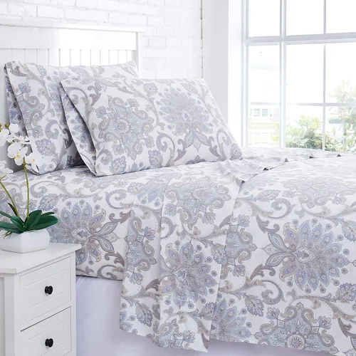 Vista 13 de Southshore Fine Living, Inc., Sábanas de Algodón 100% con Bolsillo Profundo, Sábanas de Algodón Satén de 300 Hilos Juego de Cama Tamaño Full, Sábana