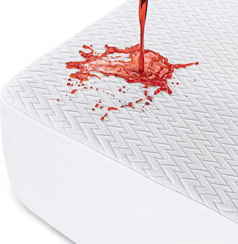 Vista 8 de Protector de colchón impermeable prémium tamaño King, gris, bolsillo