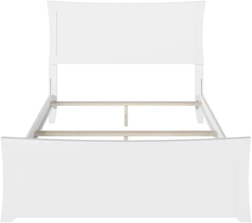 Vista 4 de Cama de panel completo en blanco