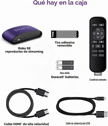 Vista 2 de Roku Reproductor multimedia 3930S4 LE HD con cable HDMI y control remoto