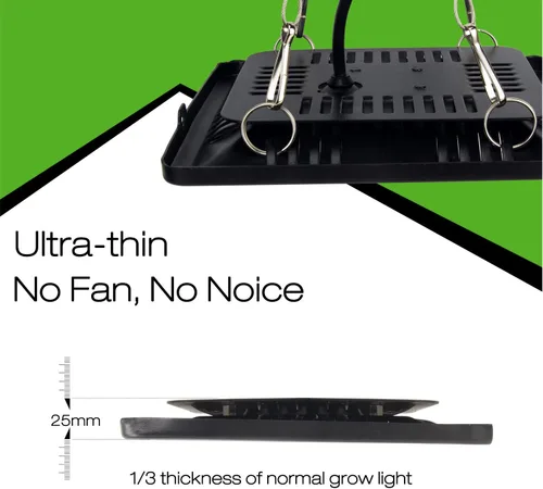 Vista 4 de Luz LED impermeable de 100 W de espectro completo, luz LED COB de nueva tecnología, disipación de calor natural sin ruido, adecuado para plantas
