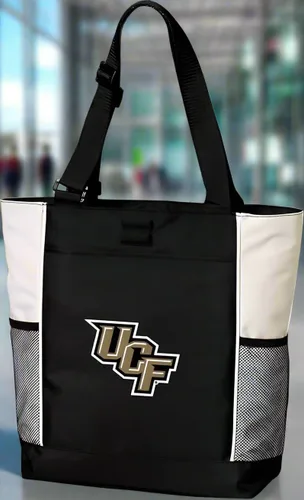 Vista 3 de Broad Bay UCF Tote Bags University of Central Florida Totes Knights Logo, 600D Polyester Canvas, Adjustable Web Handles, Front Pocket, Side Mesh
