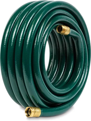 Vista 4 de Gilmour Flexogen - Manguera de jardín de 34 pulgadas x 50 pies, manguera de agua resistente, flexible y resistente a las torceduras, color verde
