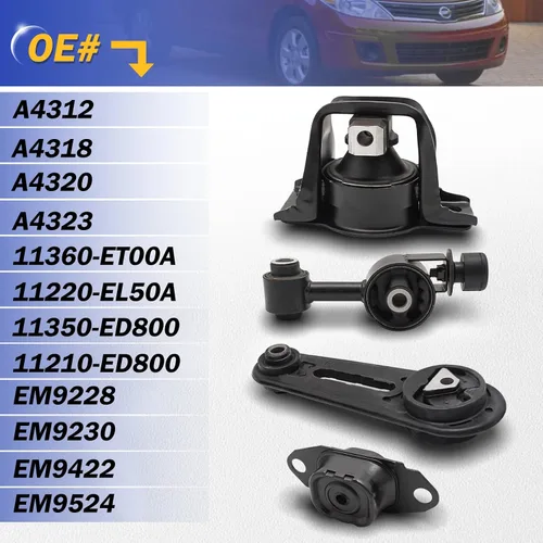 Vista 6 de Motor de montaje del motor y montaje de transmisión para Nissan Versa 2007-2012