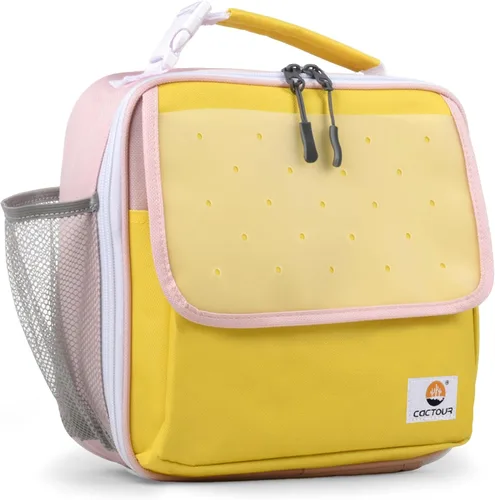 Vista 26 de CaCTOUR Lonchera para Niños, 2 Paquetes Bolsa de Almuerzo Aislada para Niñas y Niños, Bolsa Suave Mini Enfriador Regreso a la Escuela Bolsa