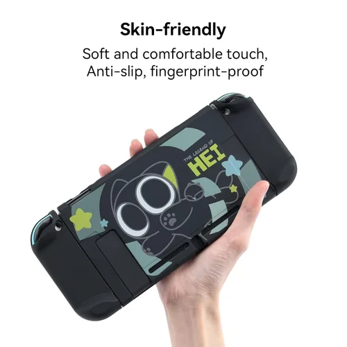 Vista 5 de GeekShare Funda protectora delgada compatible con Nintendo Switch y Joy-Con - Absorción de golpes y arañazos - La serie HEI