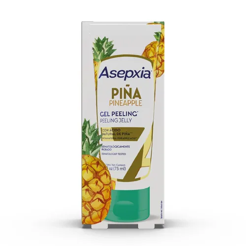 Vista 9 de Asepxia Peeling facial, exfoliante facial con enzima natural de piña, no abrasiva, suave, hidratante, limpiadora y exfoliante para el cuidado
