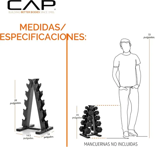 Vista 4 de CAP A-Frame Dumbbell Weight Rack
