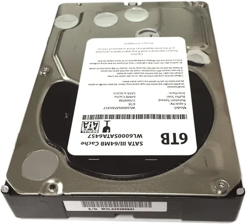 Vista 3 de WL 6TB 64MB caché 5400RPM SATA III (6.0Gb/s) 3.5" DVR de vigilancia interna - con garantía de 1 año