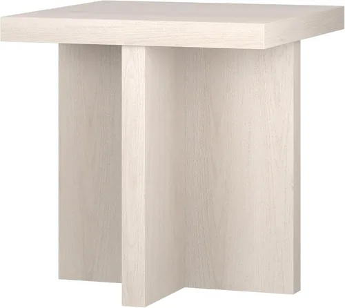Vista 5 de Henn&Hart - Mesa auxiliar de 22 pulgadas, mesita de noche, mesa auxiliar, color blanco haya