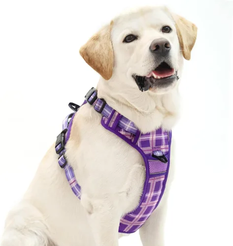 Vista 10 de PUPTECK Arnés sin tirones para perro, tamaño pequeño, ajustable, reflectante, con asa, de fácil control, cómodo y suave acolchado para perros Negro