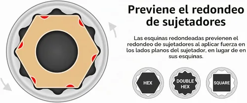 Vista 4 de TEKTON Juego de llaves de vaso de 12 puntos con accionamiento de 1/2 Poco profundo.