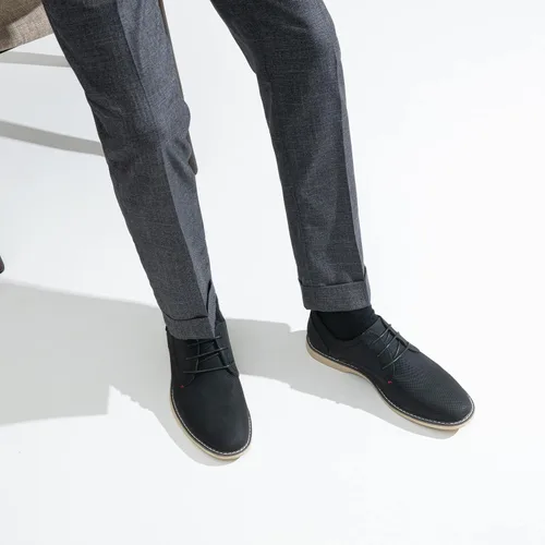 Vista 9 de Jousen Zapatos de vestir casuales para hombre, zapatos de vestir clásicos de negocios retro para hombres