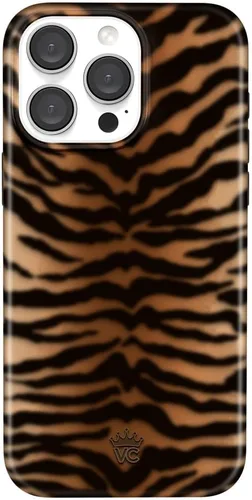 Vista 41 de VELVET CAVIAR Funda compatible con MagSafe para iPhone 15, probada en caídas de 10 pies, estampado de leopardo y amatista morada