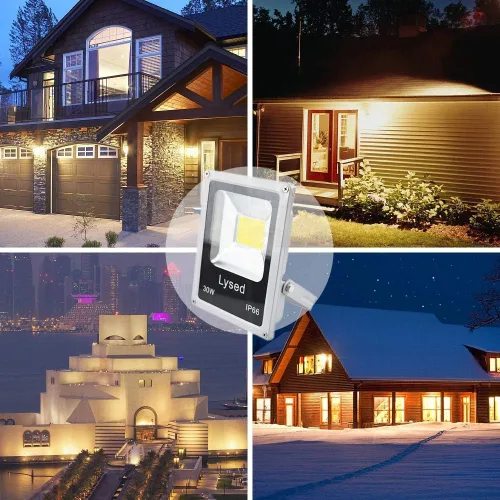 Vista 7 de Luz de inundación de 12 voltios, luces de pesca con arco de 30 W, luces de inundación de bajo voltaje, para exteriores, IP66 impermeable