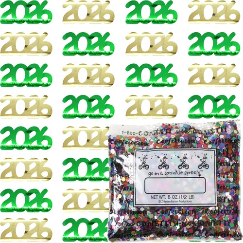 Vista 55 de Confetti Year 2023 Blue Royal, Orange Combo - 2 bolsas de media onza (1 oz)