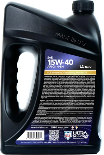 Vista 3 de SAE 15W-40 Aceite de motor diésel totalmente sintético de servicio pesado - Aceite de motor 15W 40 API CK-4/SN (1 galón) Delivers superior wear