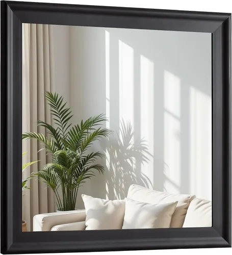 Vista 33 de CULER Espejo de pared de madera blanca para baño, espejos colgantes rectangulares de 20 x 16 pulgadas con marco de madera para sala de estar Blanco