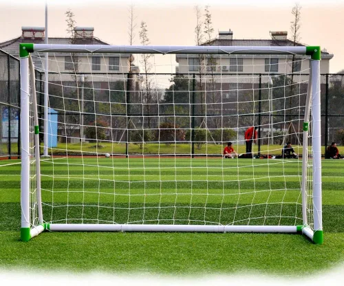Vista 5 de Portería de fútbol portabilidad de 6 x 4 pies, redes de fútbol para patio trasero, juego de entrenamiento de portería de fútbol con hebillas de red