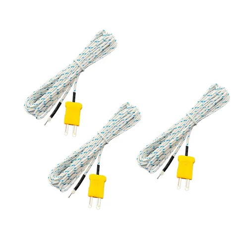 Vista 4 de Sensor de sonda de temperatura de termopar tipo K Tipo K Cable de termopar Rango de medición de línea de detección de temperatura -40 a 400 Celsius
