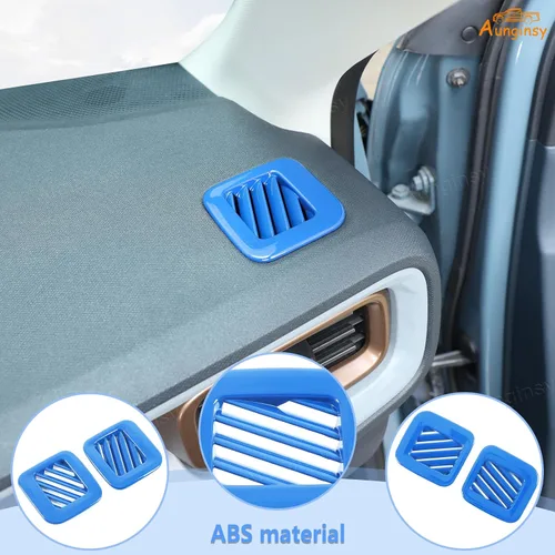 Vista 4 de Aunginsy Borde de cubierta de salida de aire acondicionado del tablero Compatible con Ford Maverick 2022 2023 2024 2025 Marco de salida de viento